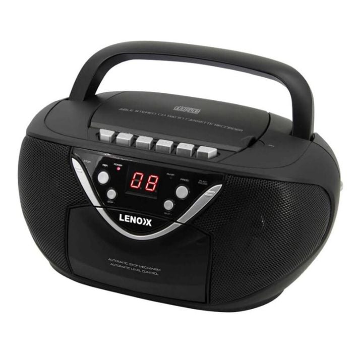 Lenoxx Cd815 Black Portable Boombox Cd-R/Cd-Rw/Cassete Tape Player Am/Fm Radio