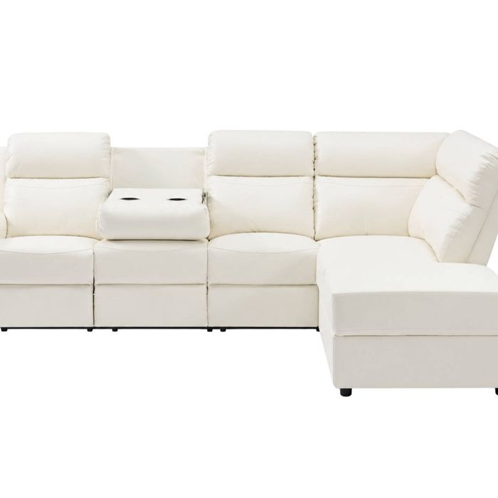 Ronae Corner Recliner Sofa PU - Beige