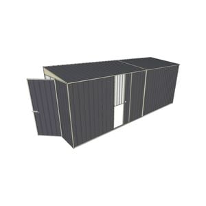 Build-a-Shed 1.5 x 5.2 x 2m Single Sliding Side Door Skillion Shed - Grey