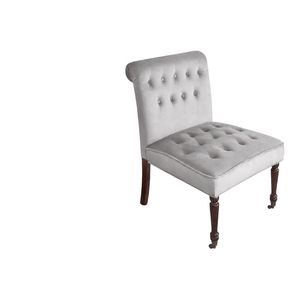 Pirie Velvet Accent Chair - Grey