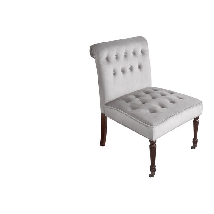 Pirie Velvet Accent Chair - Grey