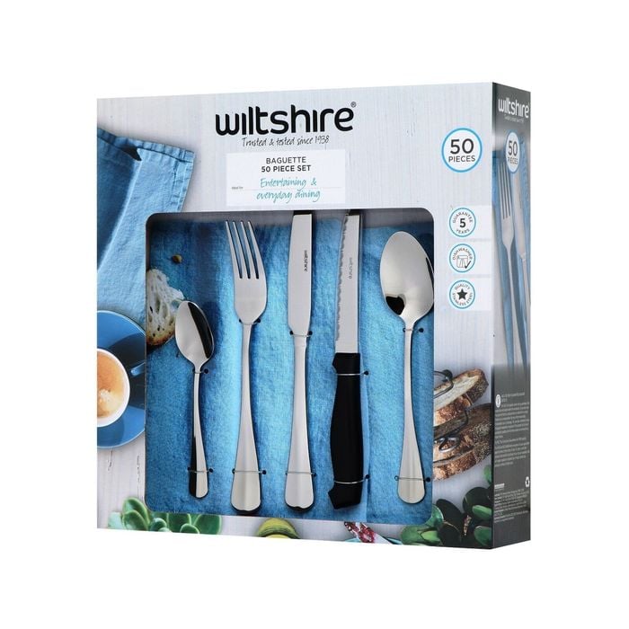 Wiltshire Baguette 50 Piece Cutlery Set