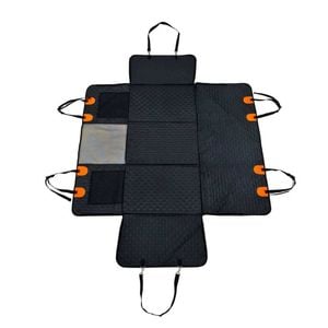 P&p Black Orange Pet Car Seat Cover Back Seat Extender Waterproof Dog Travel Protector