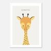 Galrie Charming Minimalist Giraffe Art Print - Modern Animal Decor for Kids' Rooms, Poster Only, 70 x 100cm (28 x 40inch)