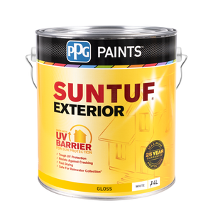 PPG Paints 4L White Gloss SunTuf Exterior Paint