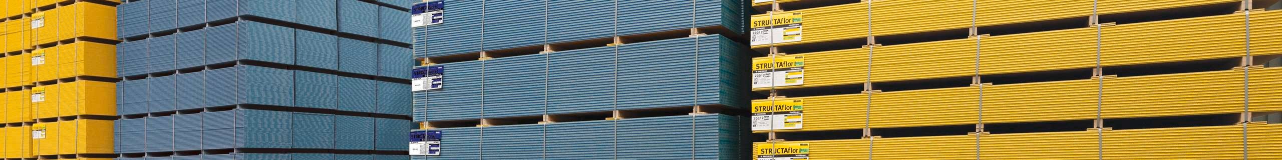 Structa flor products stacked up in store 