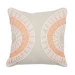 Coast To Coast Home Cameo Cotton Cushion 48x48cm Peach/Natural