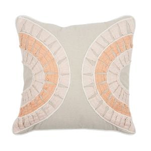 Coast To Coast Home Cameo Cotton Cushion 48x48cm Peach/Natural