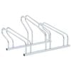 vidaXL Bicycle Stand for 3 Bikes Rack Floor Freestanding Galvanised Steel