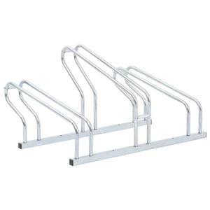 vidaXL Bicycle Stand for 3 Bikes Rack Floor Freestanding Galvanised Steel