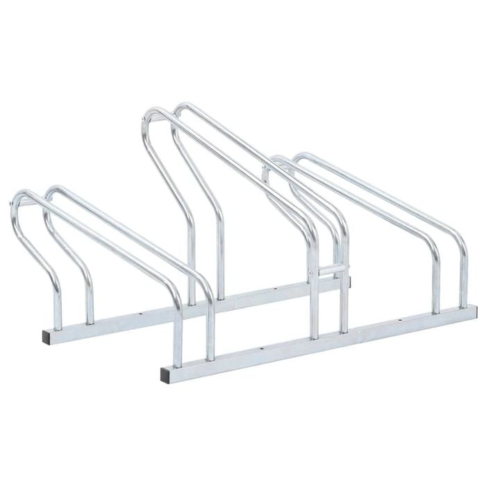 vidaXL Bicycle Stand for 3 Bikes Rack Floor Freestanding Galvanised Steel