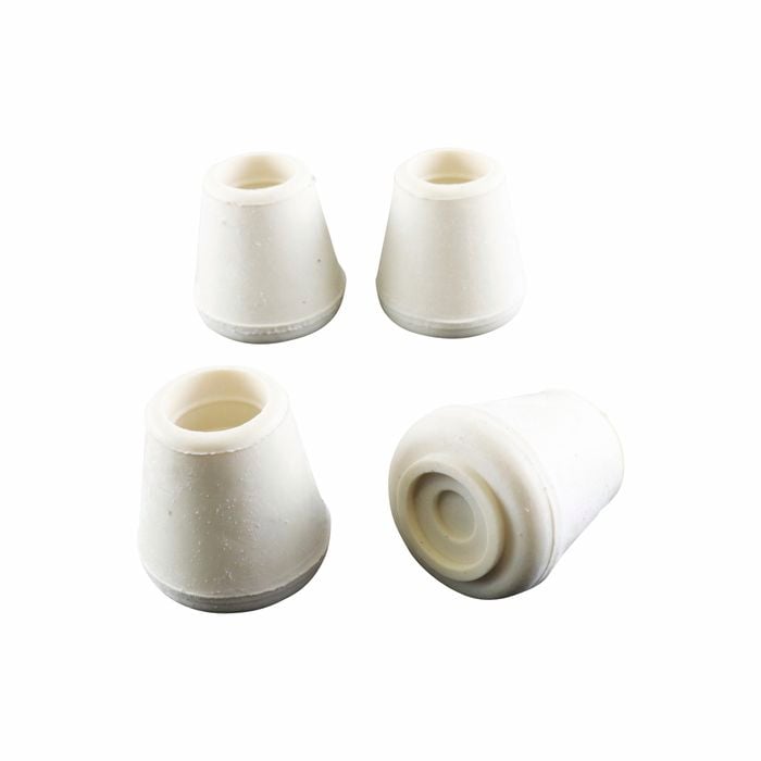 Surface Gard 13mm White Round External Rubber Chair Tips - 4 Pack