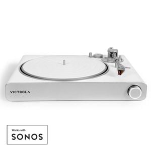 Victrola Stream Pearl Wi-fi & Bluetooth Turntable - White/silver
