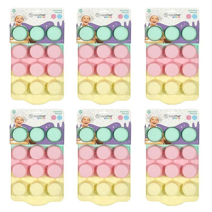 6PK Topchef Silicone Heat Resistant Baking Mould - Mini Cupcake Cotton Candy