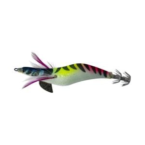 Forceten Inked Squid Jig - Neon Chartreuse Tiger