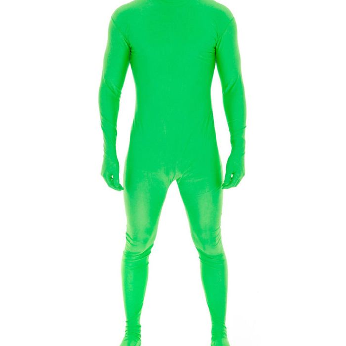 Otherworldly Green Alien Mens Plus Size Halloween Morphsuit - XLarge