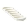 6pk Ecology Ritual Rippled Porcelain Dinner Bowl Frost Off White 22cm