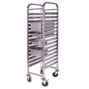 SOGA 15-Tier GN 1/1 Pan Bakery Trolley – Stainless Steel