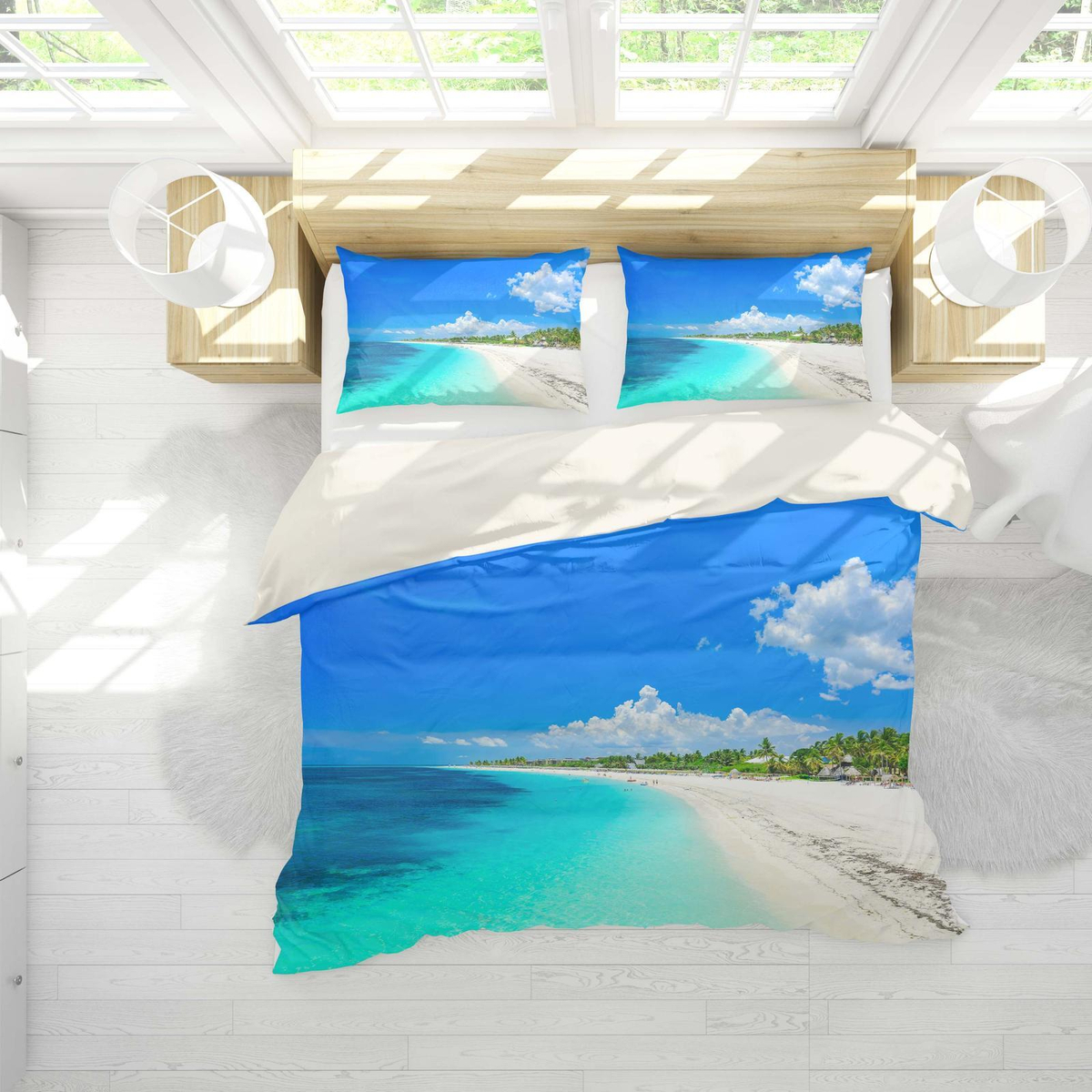 3D Sea Beach Landscape Quilt Cover Set Bedding Set Pillowcases 76 ...