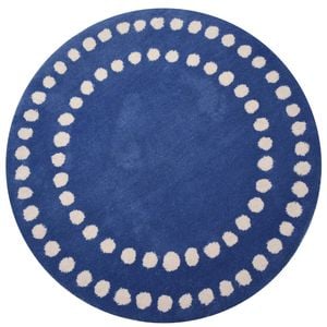 Handmade Modern Circular Rugs-Decotex 6375-Blue-100x100cm