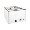 Apuro Bain-marie With Pans 2x1/3 & 2x1/6 Pans 150mm Deep Inc Lids - Portable Bain Maries (ft691-a)