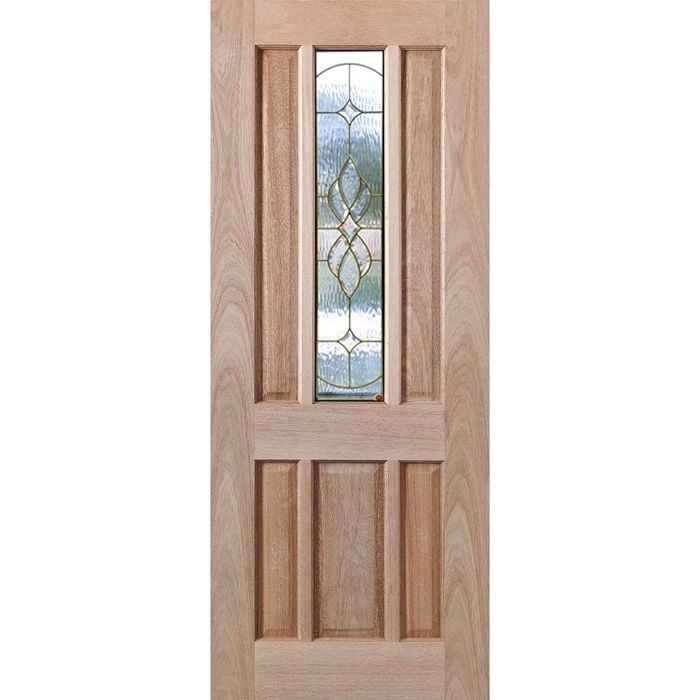 Woodcraft 2040 x 820 x 40mm Entrance Door Hamlett Gold Leadlight  TG11CB