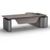 Modern Furniture LUCA 240cm Sit & Stand Executive Desk - Hazelnut & Grey
