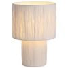 Telbix Nativa Modern Table Desk Lamp Light Metal Raffia White Natural