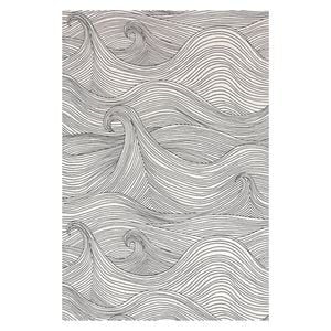 Wallpaper Trader Seascape - Roll, White on grey