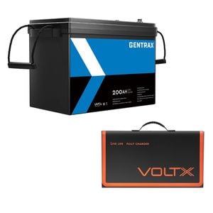 Gentrax 12v 2560wh Lithium Battery + 100w Solar Panel