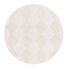Loopsie-160cm X 160cm-ilora Ivory Checkered Round Rug