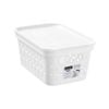 Boxsweden 26 x 17.5 x 12.5cm Small White Kept Storage Basket with Lid