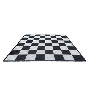Commercial Grade Roll Up Giant 2.4m X 2.4m Chess Board With Rubberized Squares And Safety Edge Ramps