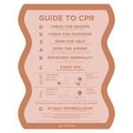 Stylish Pool CPR Sign Rust & Pink Wave