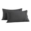 Dreamaker 250TC Cotton & Recycled Polyester Blend Standard Pillowcase Twin Pack Charcoal