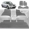 6D Diamond Car Floor Mats for Mazda 3 2004-2009-Full Set-Grey-Outback GT