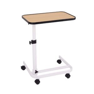 Costway Laptop Desk Overbed Desk Angle-Adjustable Desk Bedside Table Natural