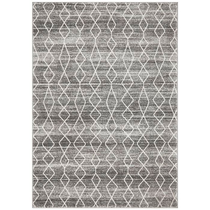 The Rug Connection Sense 257 Silver 330x240cm - Extra Large Transitional Pet Friendly Indoor Floor Rug