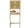P&P Large Over-Toilet Bamboo Storage Cabinet With Tower Shelf