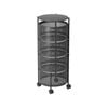 SOGA 4 Tier Steel Round Rotating Cart with Wheels