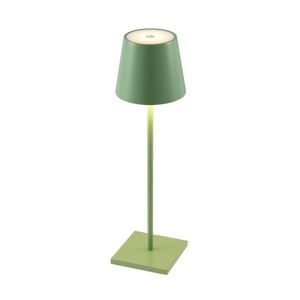 Telbix Clio Modern Table Desk Lamp Light Metal Green Satin