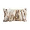 SOGA 30cm Coffee Rabbit Fur Throw Pillows