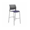 Olg Game Bar Stool Chrome Legs White Shell Plum Upholstered Seat Only