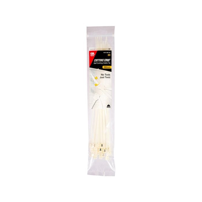 Gardner Bender 280 x 4.3mm Self-Cutting Cable Ties - 20 Pack