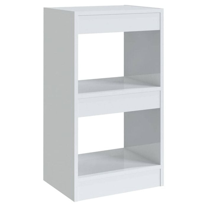 vidaXL Book Cabinet/Room Divider High Gloss White Bookcase Storage Organiser