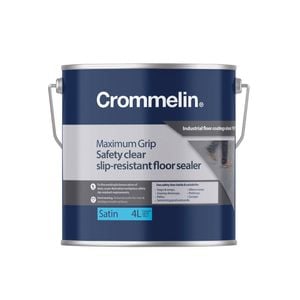 Crommelin 4L Clear Satin Maxgrip Floor Coating