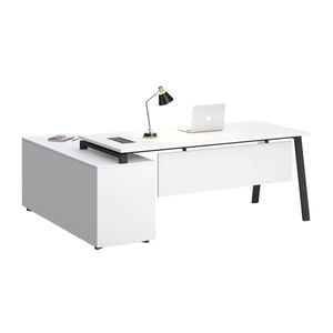 Modern Furniture ASPEN 220-240cm Executive Desk Reversible - White & Black