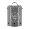 Esschert Design Garlic Storage Tin Carbon Steel Kitchen Organiser 17.3cm Grey