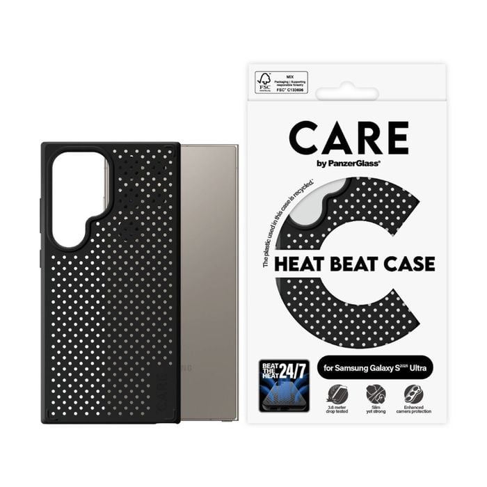 Panzer Heat Beat Premium Phone Case for Samsung GS25 Ultra - Black