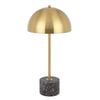 Telbix Domez Modern Table Desk Lamp Light Metal Terrazzo Antique Gold Black Terrazzo
